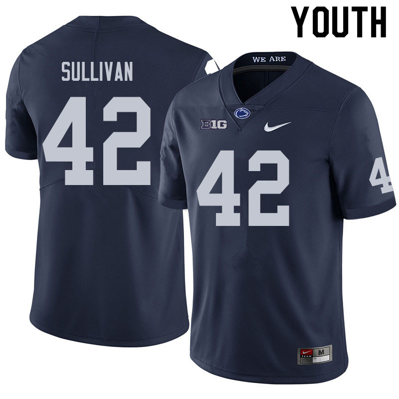 Youth #42 Austin Sullivan Penn State Nittany Lions College Football Jerseys Sale-Navy